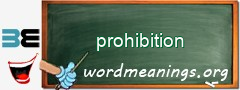 WordMeaning blackboard for prohibition